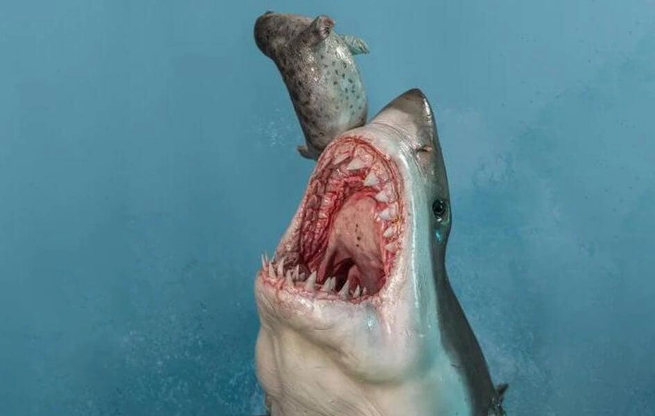 The Great White Shark Museum Series Statue Dinosaur Model Tropical theme