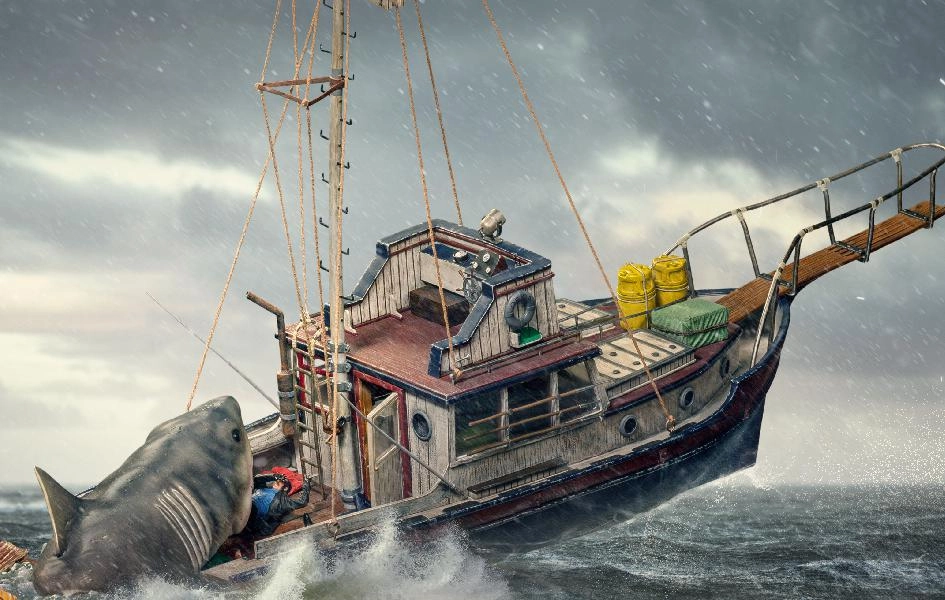 Premium Display Staff Pick Jaws Attack - Demi Art Scale 1/20