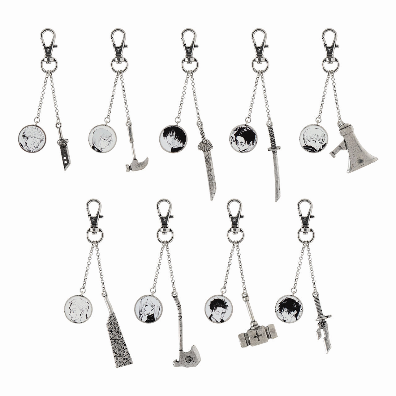 Weapon charm collection (9 types in total/1 random type included) - Jujutsu Kaisen Exhibition Japanese Anime Dining Table
